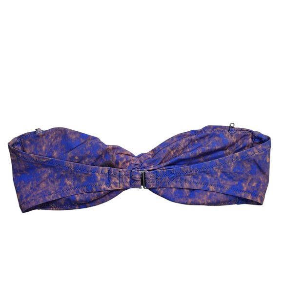 Victoria's Secret Women's Purple Coral Marble Twist Front Bandeau Bikini Top S - Picture 3 of 3